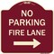 Signmission No Parking Fire Lane W/ Right Arrow Heavy-Gauge Aluminum Sign, 18" x 18", BU-1818-23735 A-DES-BU-1818-23735 - alternate 1